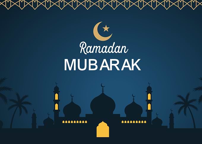 Ramadan Mubarak Mosque Silhouette