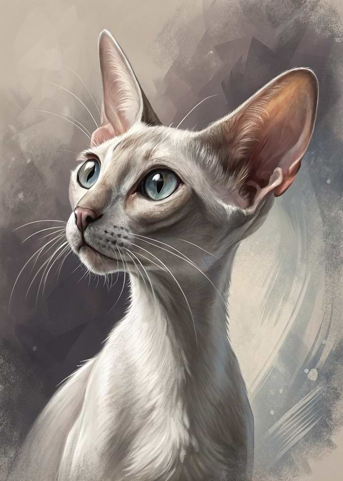 Elegant Oriental Cat Portrait
