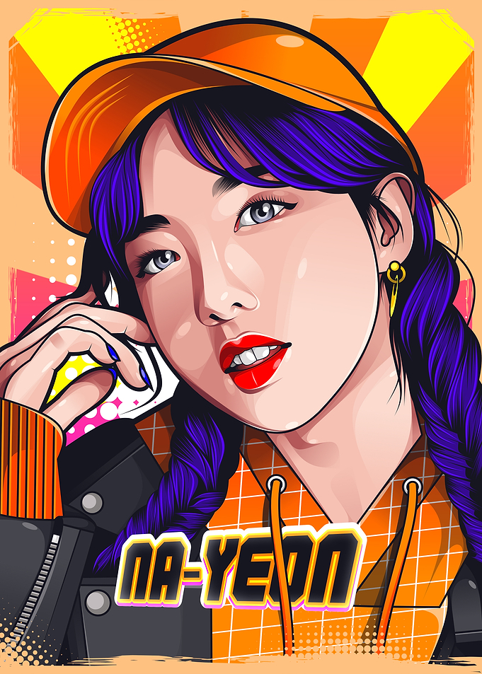 Na-Yeon Portrait with Orange and Purple
