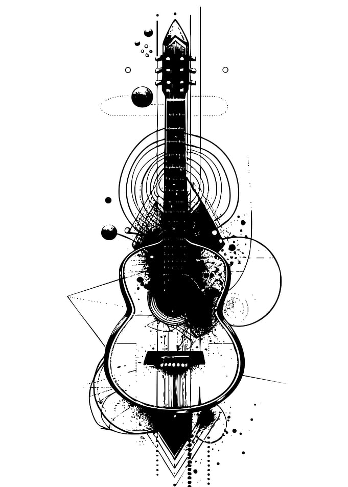 Abstract Guitar Art