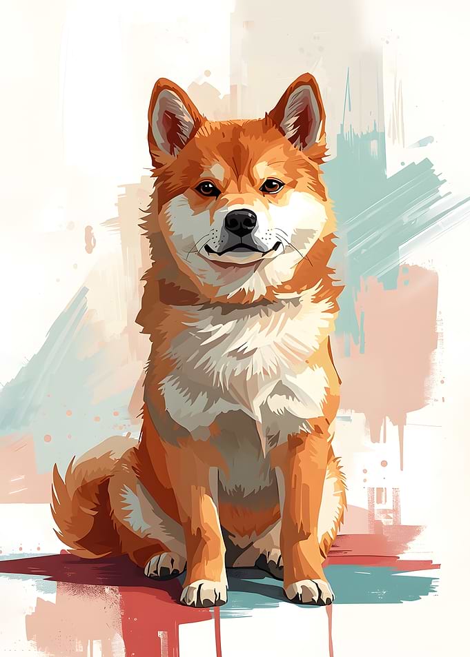 Shiba Inu Dog Portrait