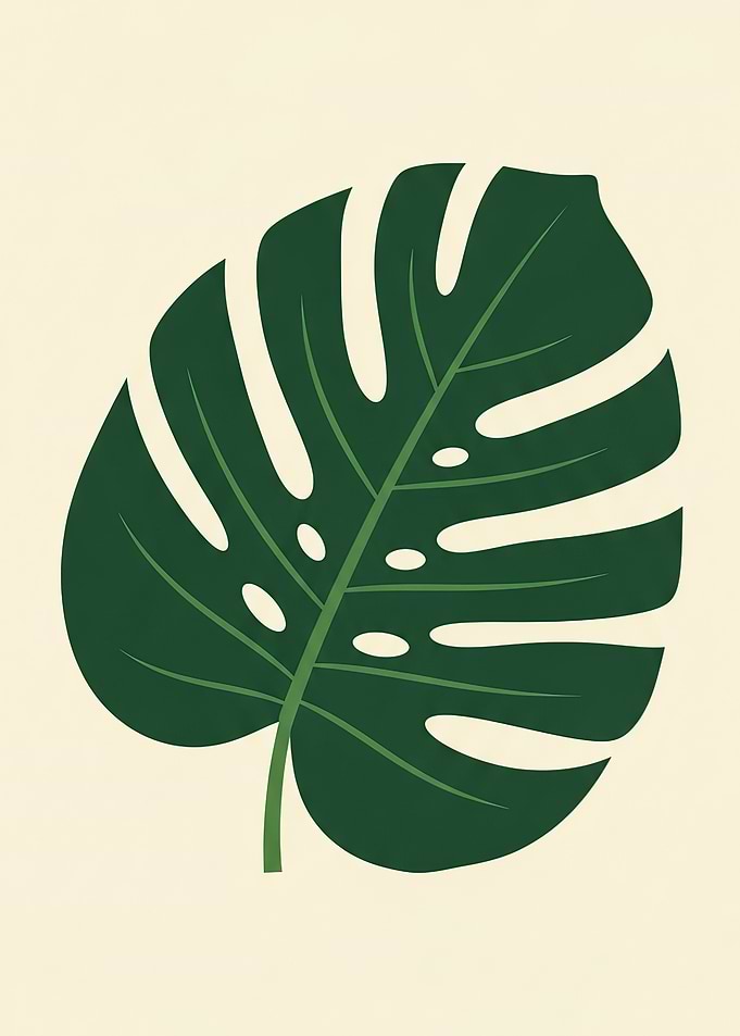 Monstera Leaf Illustration
