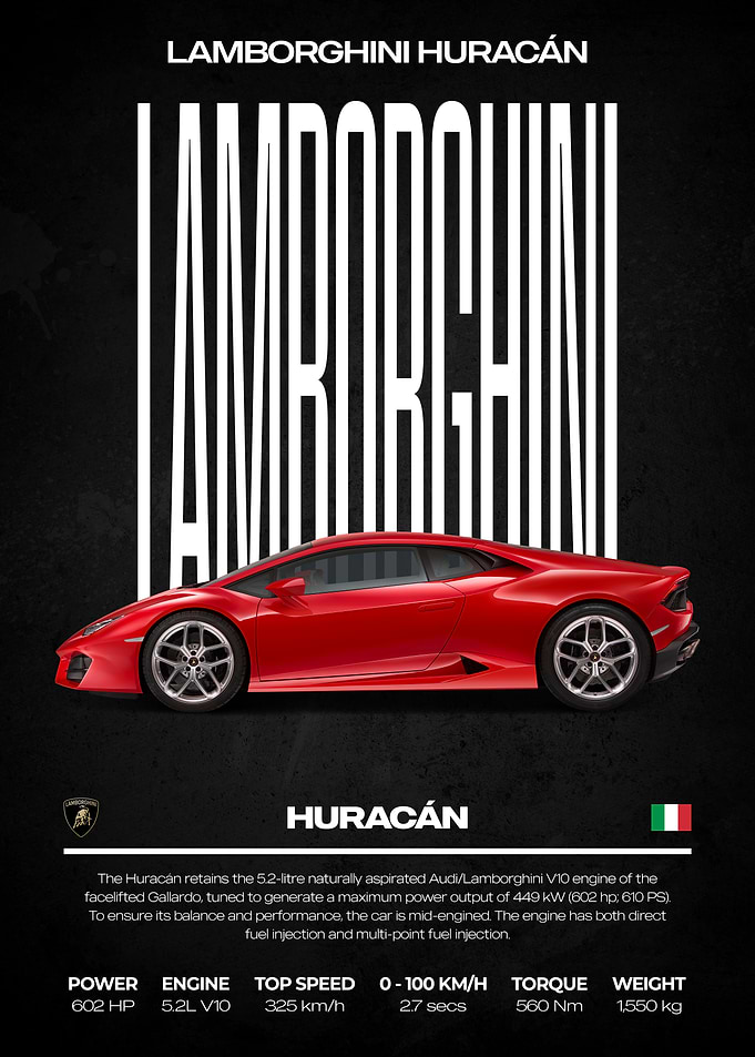 Lamborghini Huracán Poster