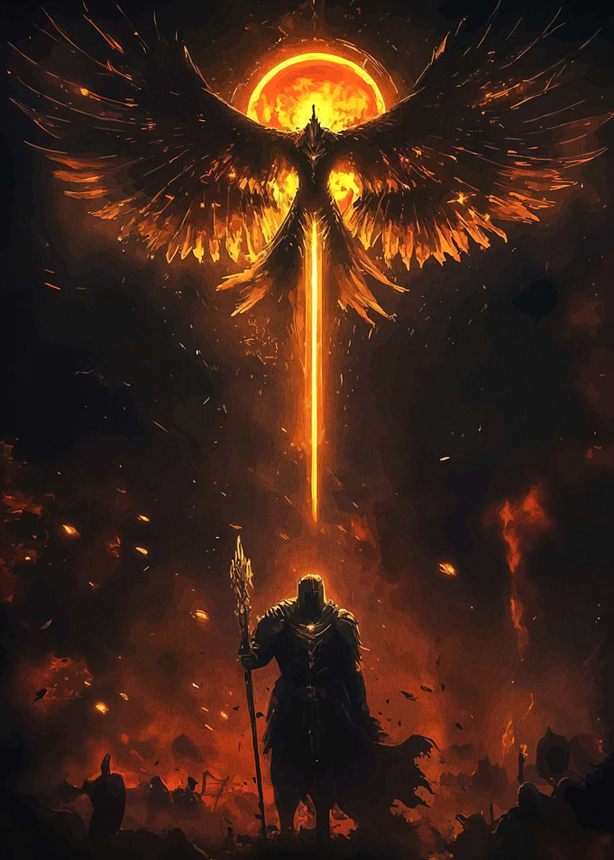 Fiery Phoenix and Knight