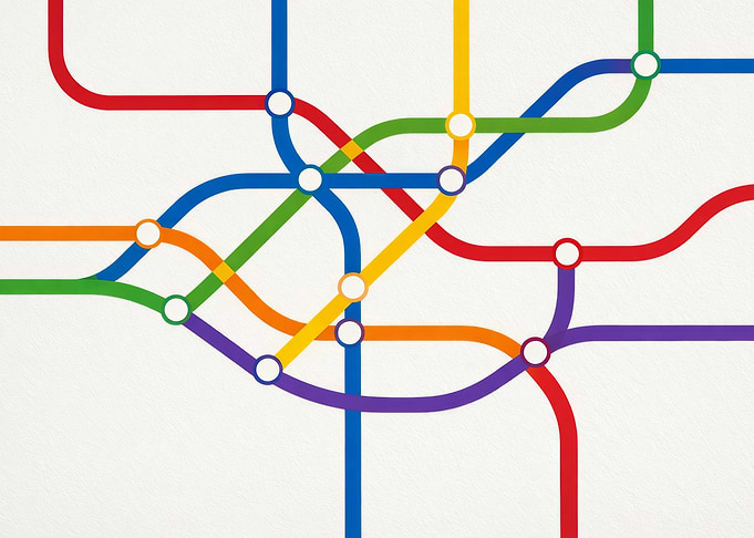 Colorful Subway Map Design