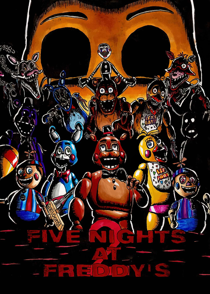 Five Nights at Freddy's characters illustration