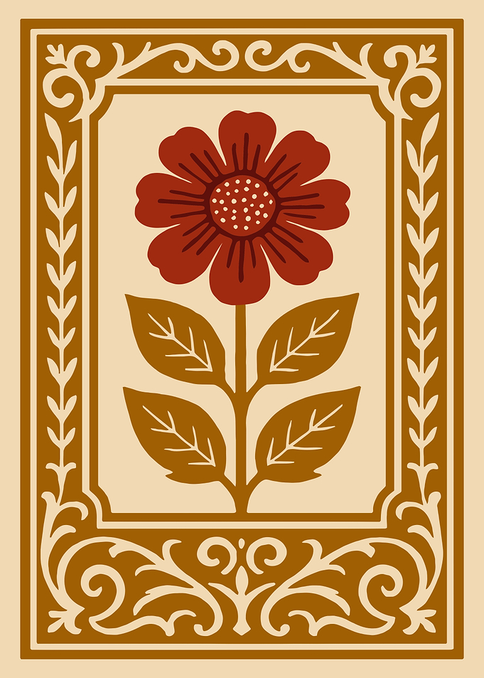 Retro Floral Illustration