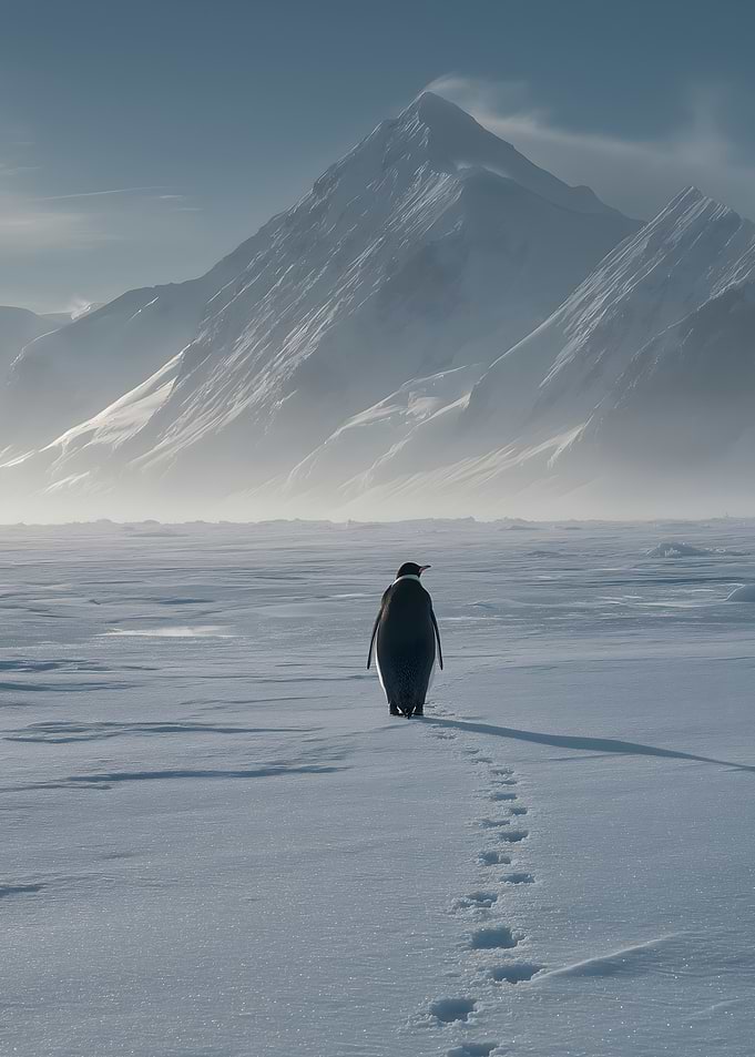 Penguin walking in snowy but why?