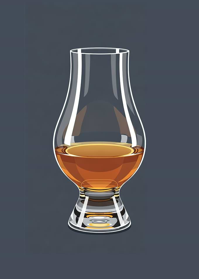 Glass of Amber Whiskey