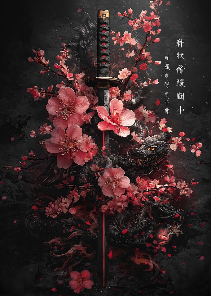 Ancient Black Dragon Katana
