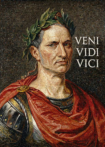Julius Caesar Mosaic Veni Vidi Vici