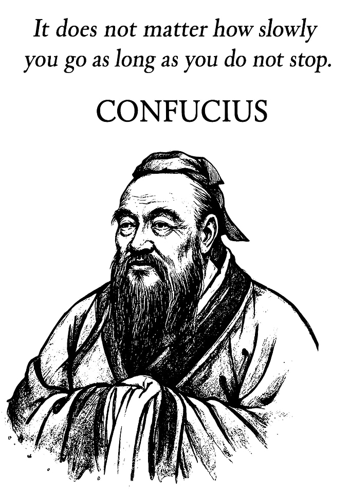 Confucius quote with portrait