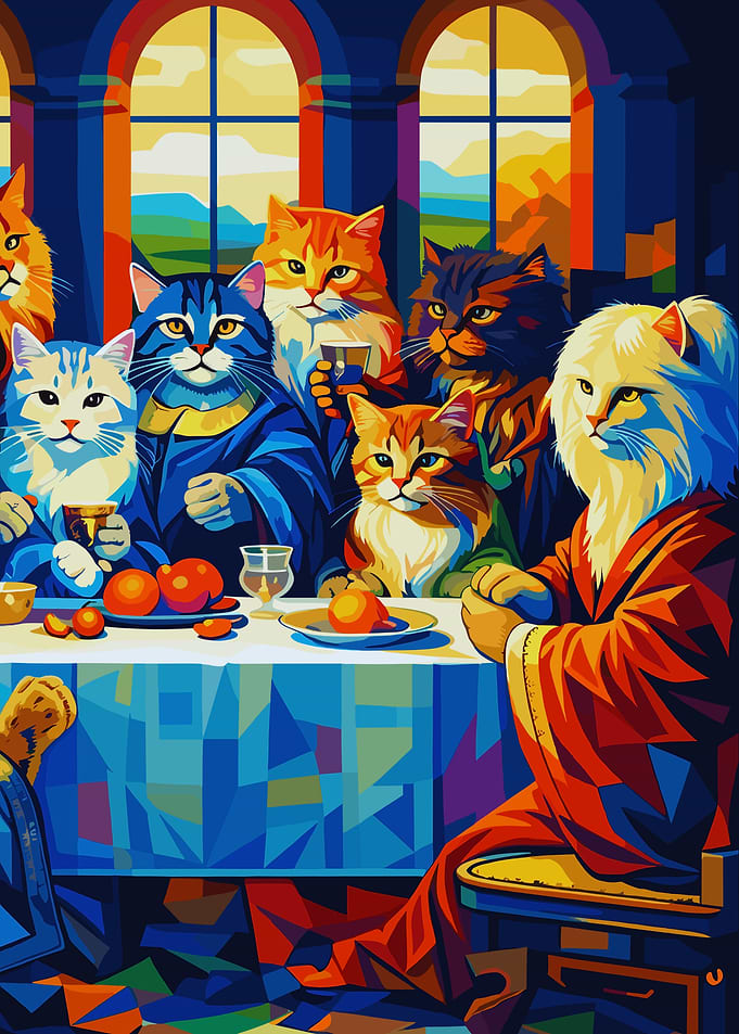 Cats at a Last Supper