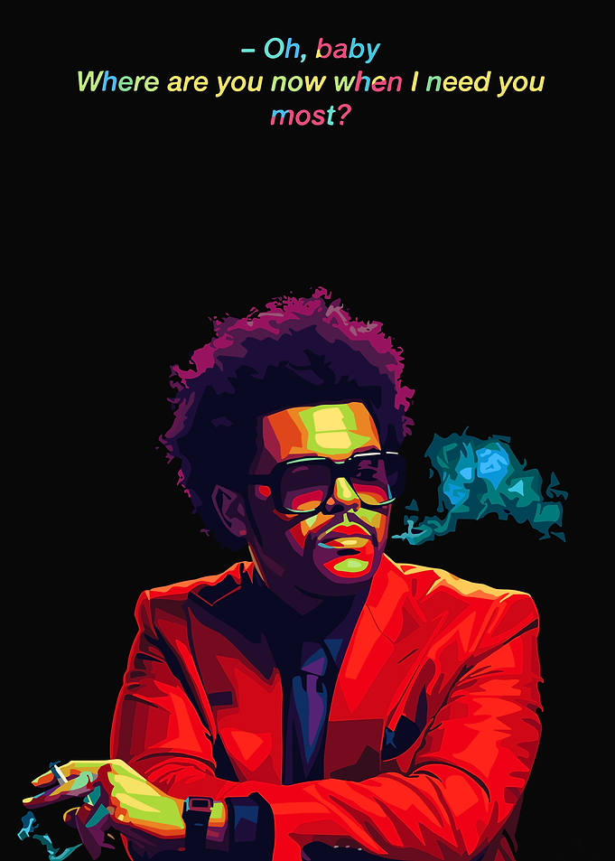 The Weeknd Pop Art Portrait