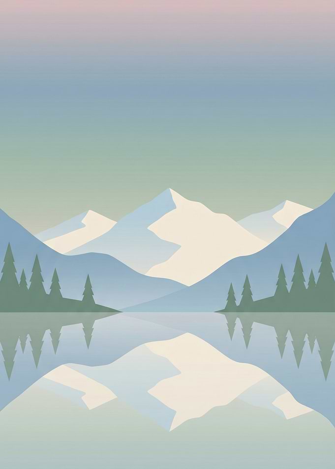 Serene Mountain Lake Reflection