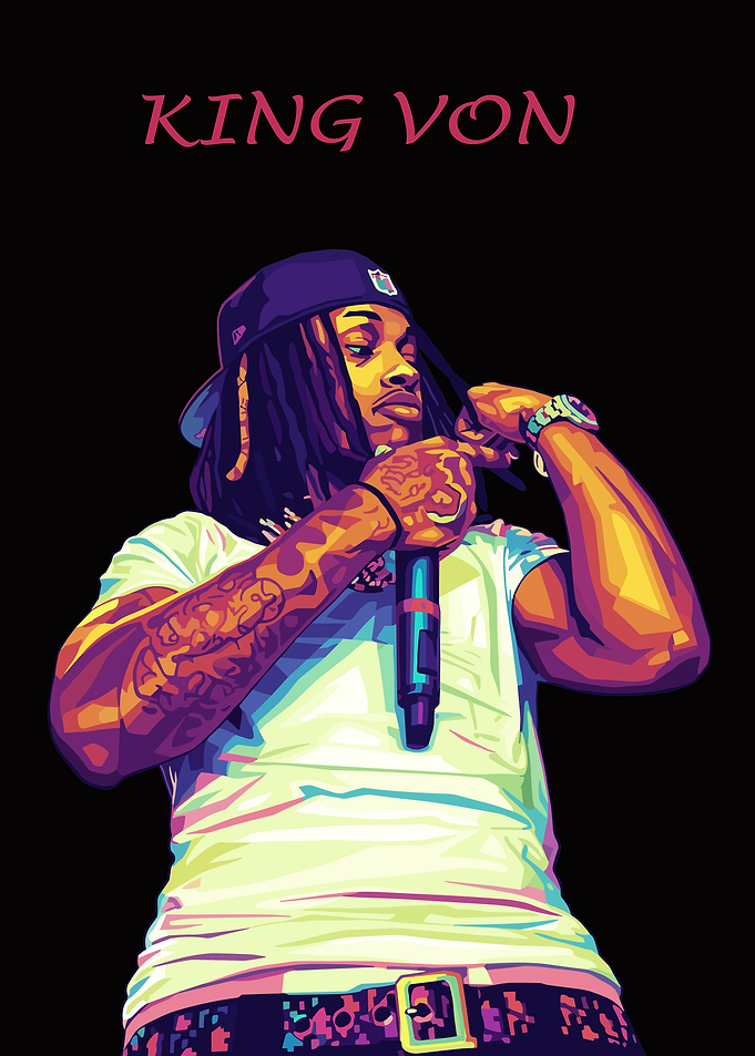 King Von Pop Art Portrait