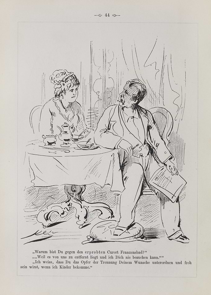 Couple discussing at a table