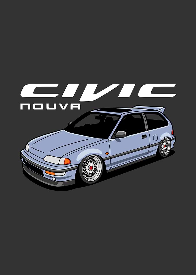 Civic Nouva Car Illustration