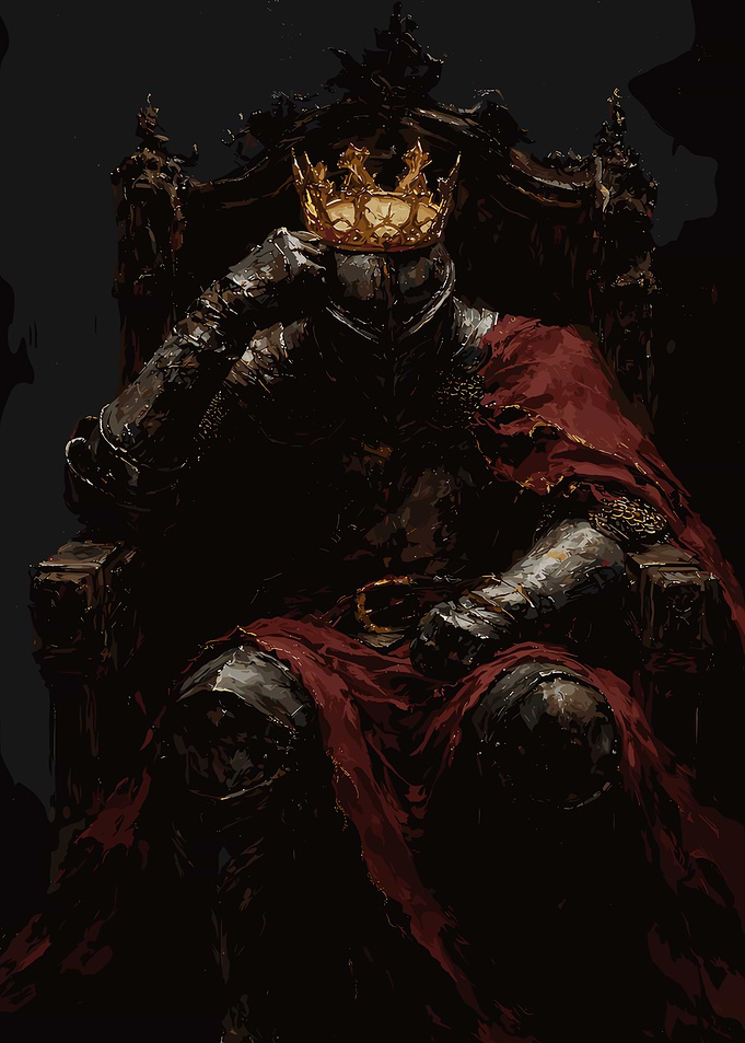 Knight King on Throne