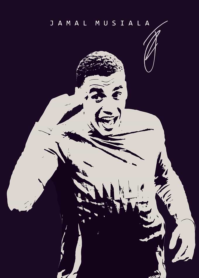 Jamal Musiala Pop Art Portrait