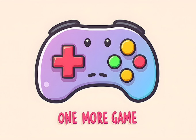 Cute Game Controller with Text