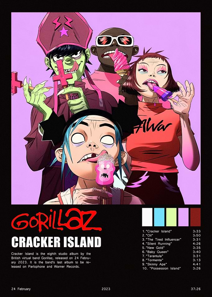 Gorillaz Cracker Island Album Art