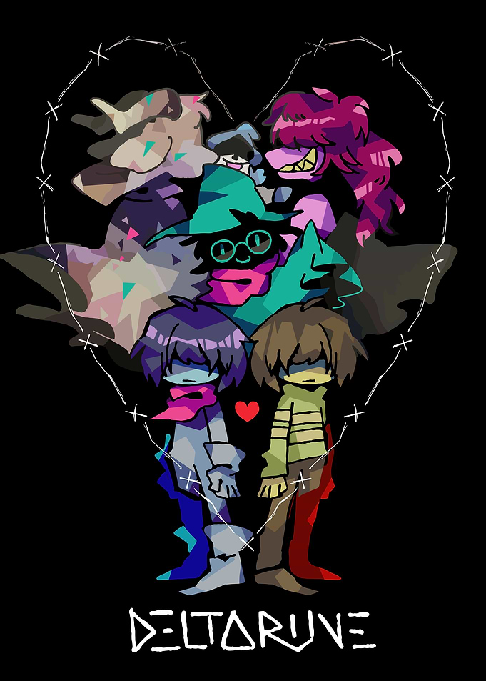 Deltarune Characters Heart Art