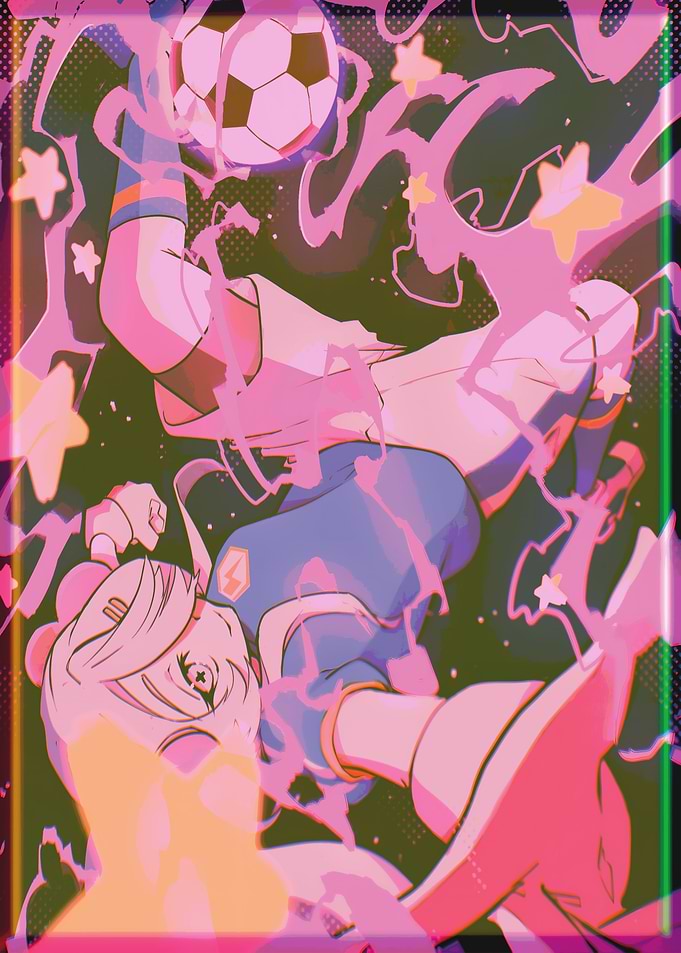 Anime Girl Playing Soccer