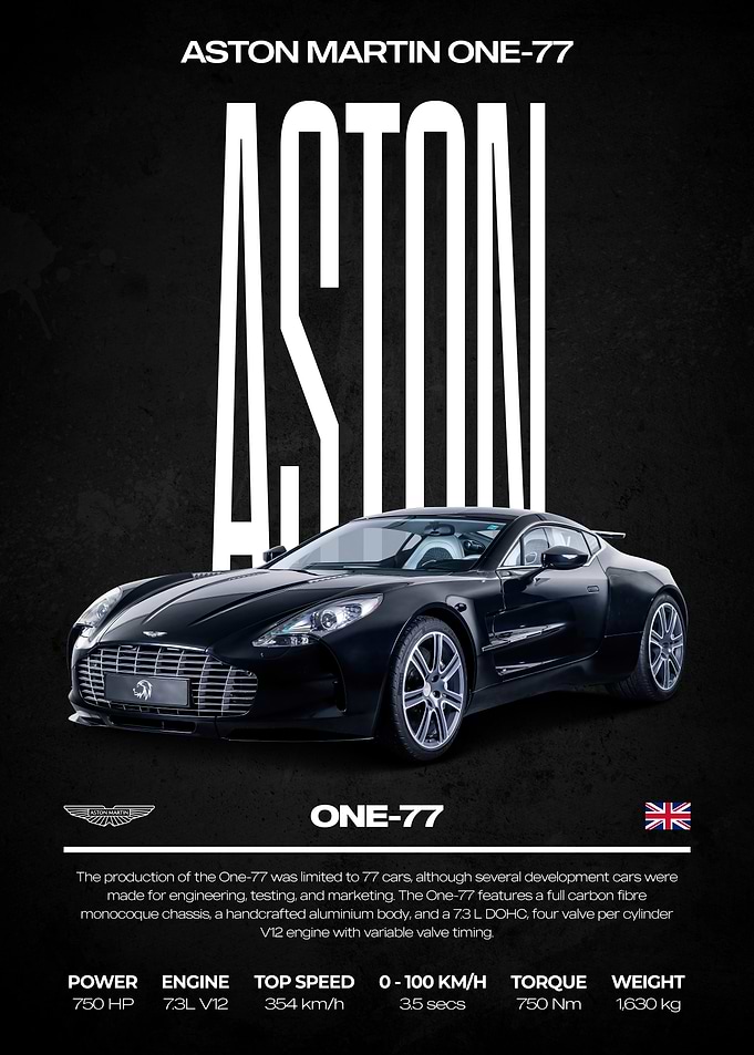Aston Martin One-77 Poster