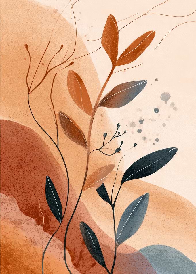 Abstract Botanical Illustration