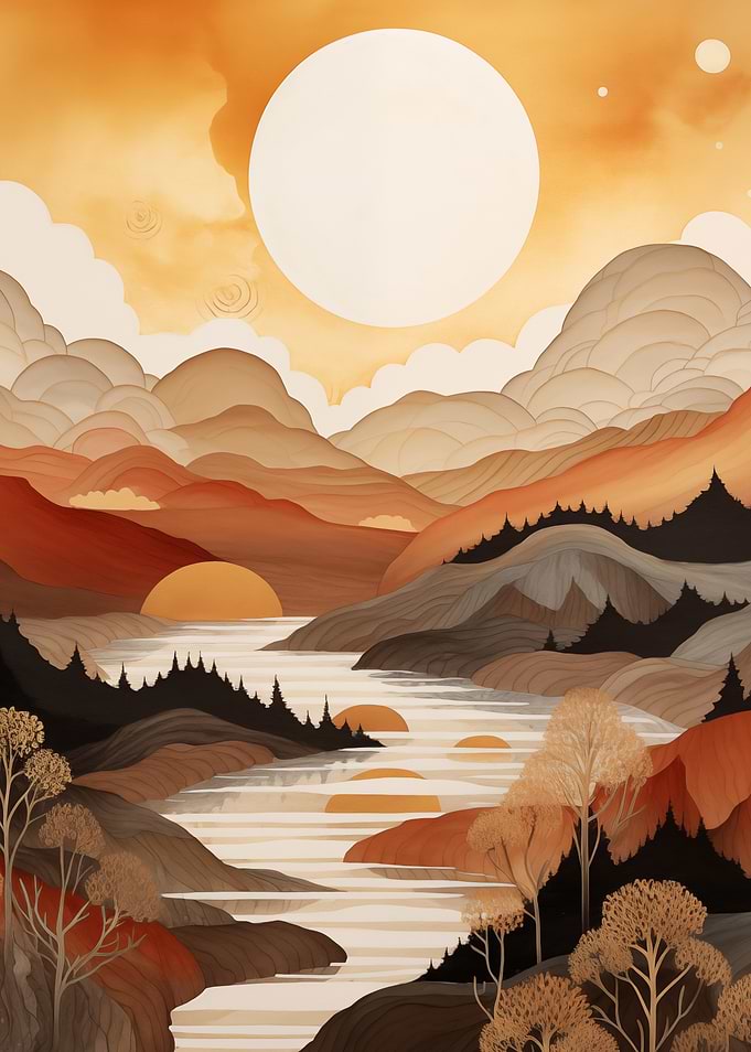 Mountain River Landscape