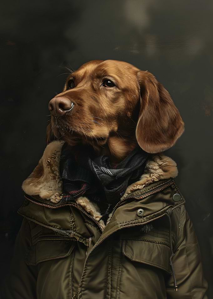 Dog in a Winter Jacket