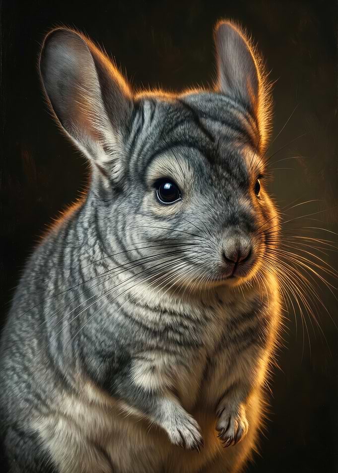 Cute Chinchilla Portrait