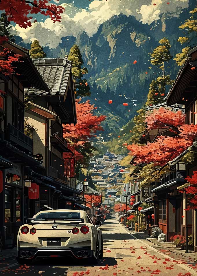 Nissan GT-R in Japanese Village