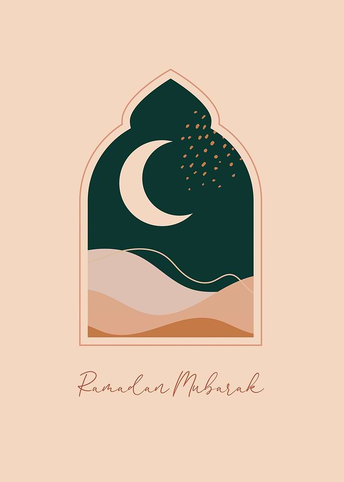 Ramadan Mubarak Crescent Moon