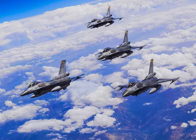F-16 Fighter Jets in Formation