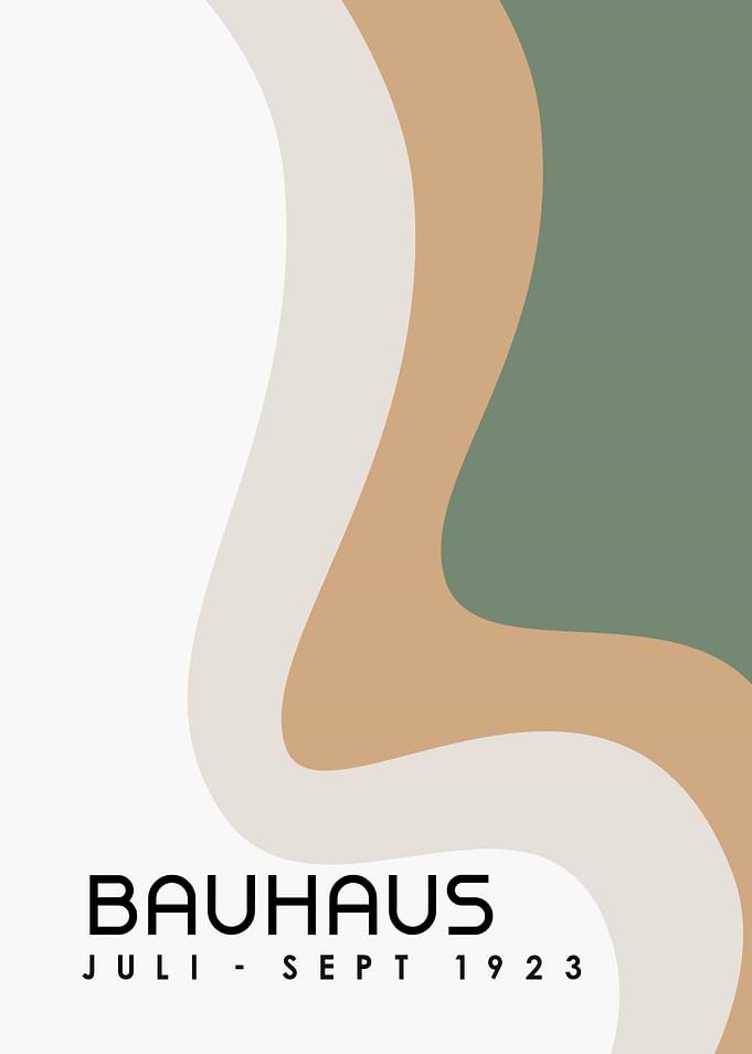 Bauhaus Poster with Abstract Shapes