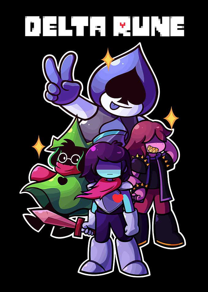 Deltarune Characters with Title