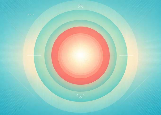 Abstract Concentric Circles with Light Burst