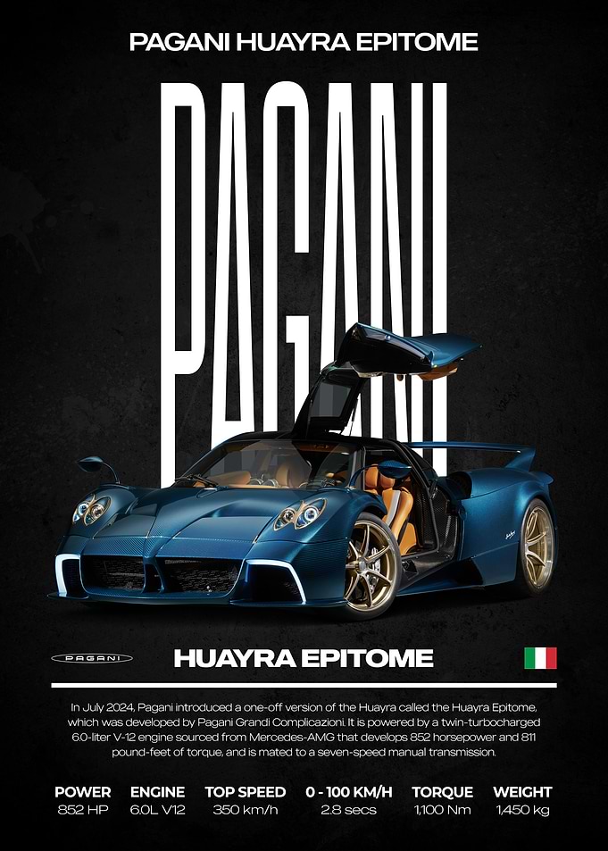 Pagani Huayra Epitome Poster