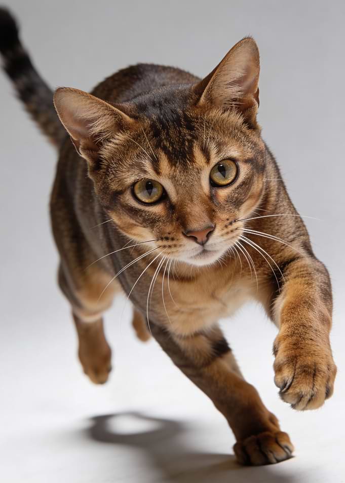 Abyssinian Cat in Motion