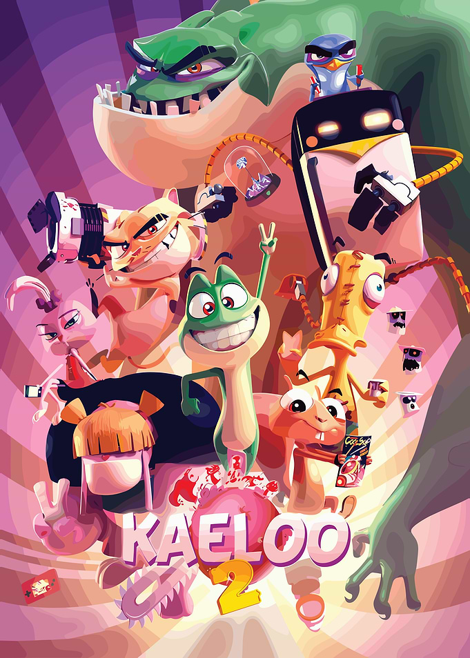 Kaeloo 2 Cartoon Characters Poster