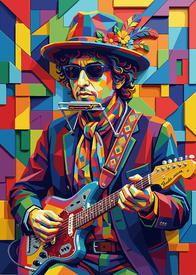Bob Dylan Pop Art Portrait