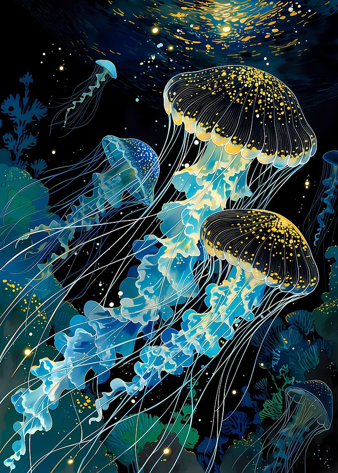 Golden Jellyfish Drift V