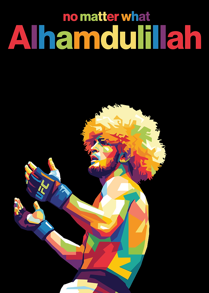 Khabib Nurmagomedov 'Alhamdulillah' Pop Art