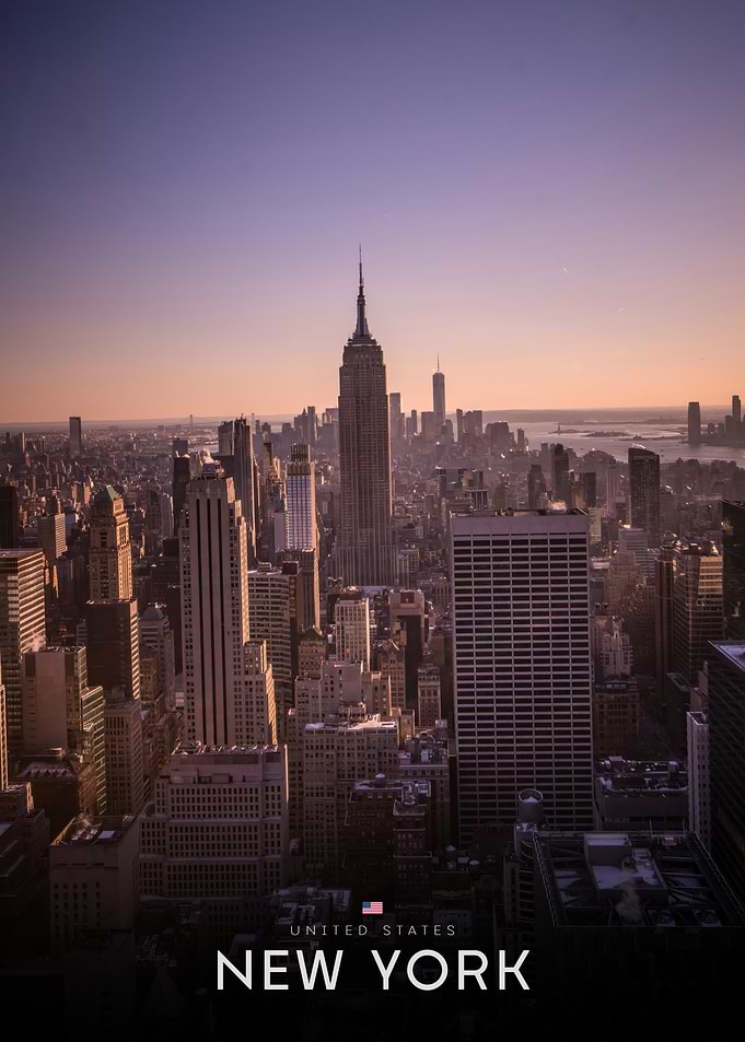 New York City Skyline at Sunset