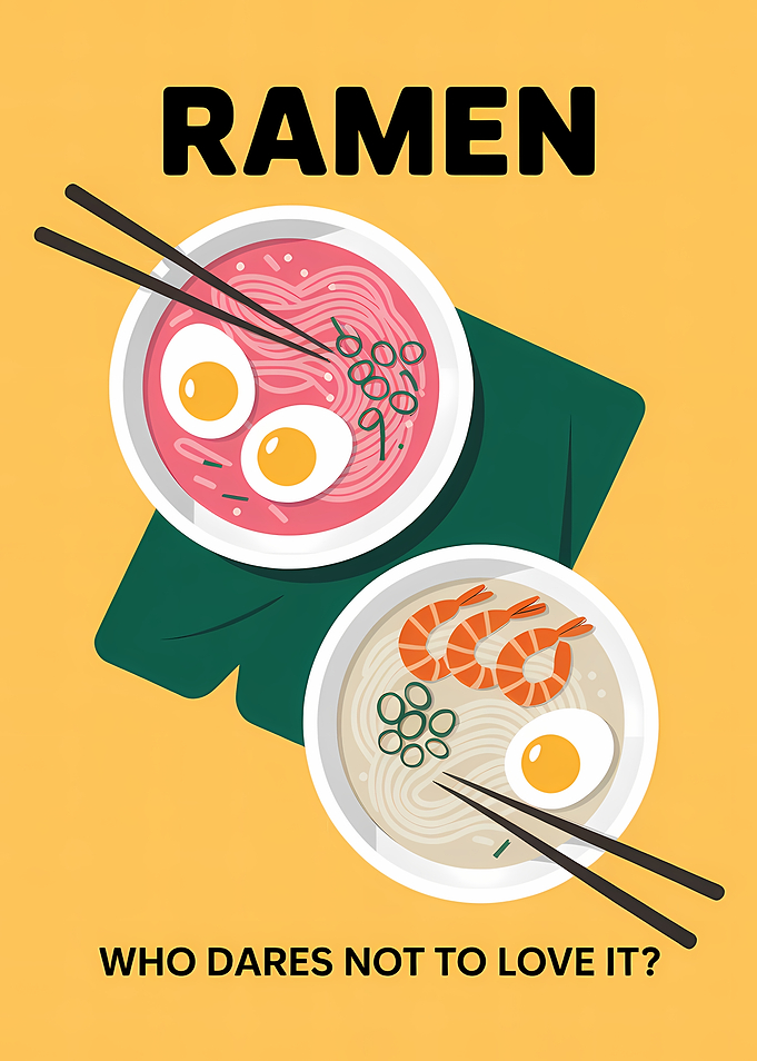 Ramen Bowls with Chopsticks