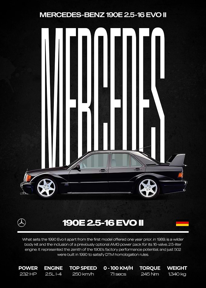 Mercedes-Benz 190E 2.5-16 Evo II Poster