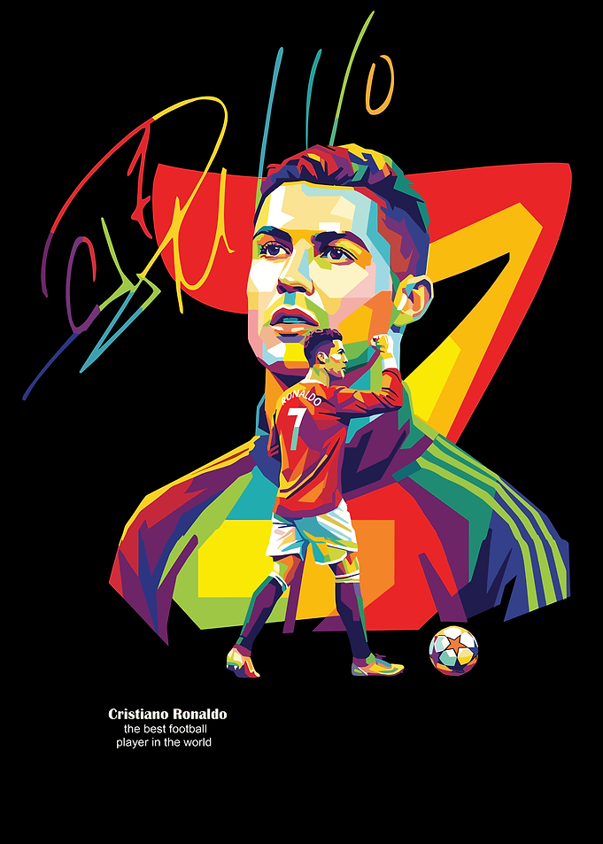 Cristiano Ronaldo Pop Art Portrait
