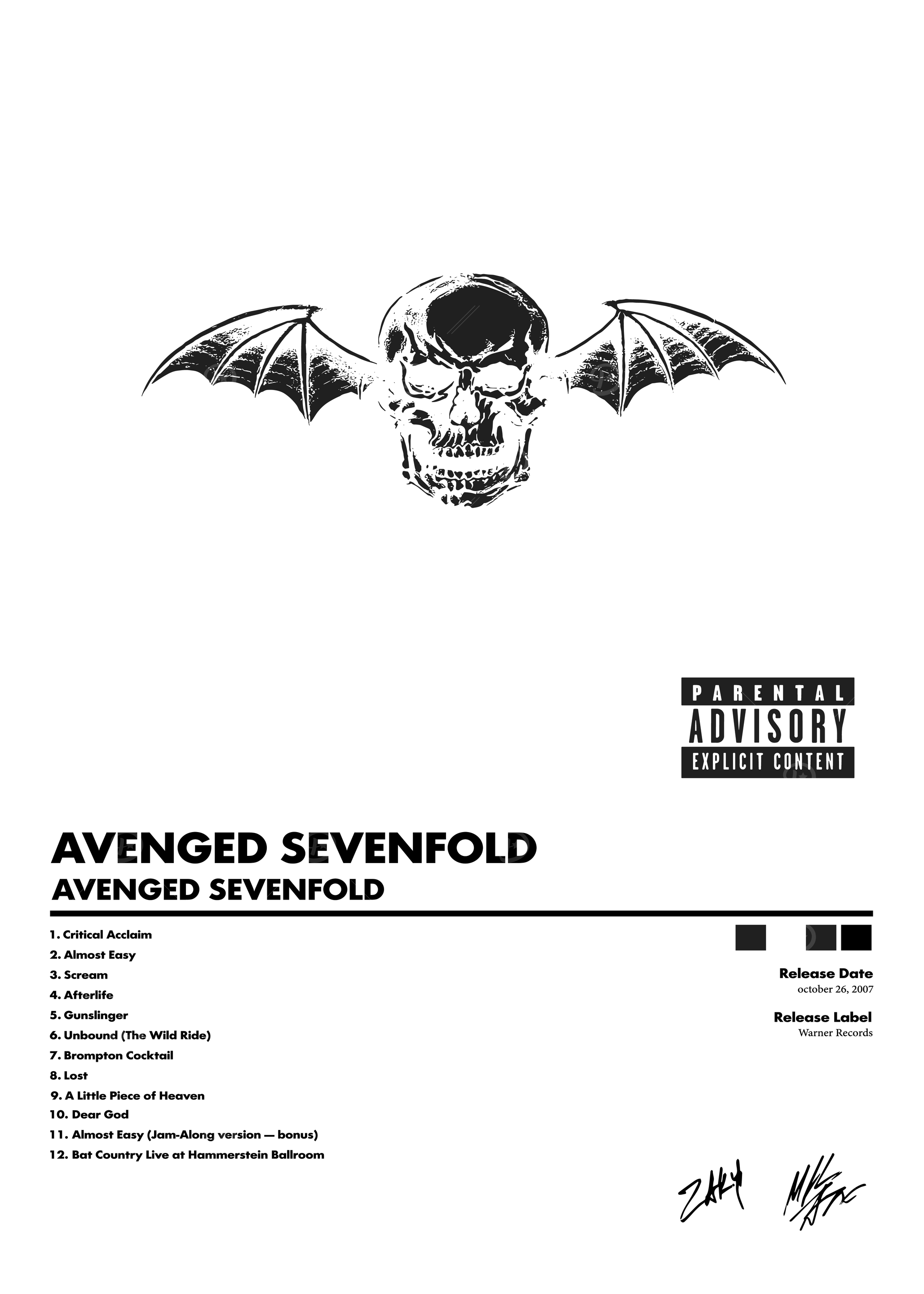 Avenged sevenfold Posters Online - Shop Unique Metal Prints